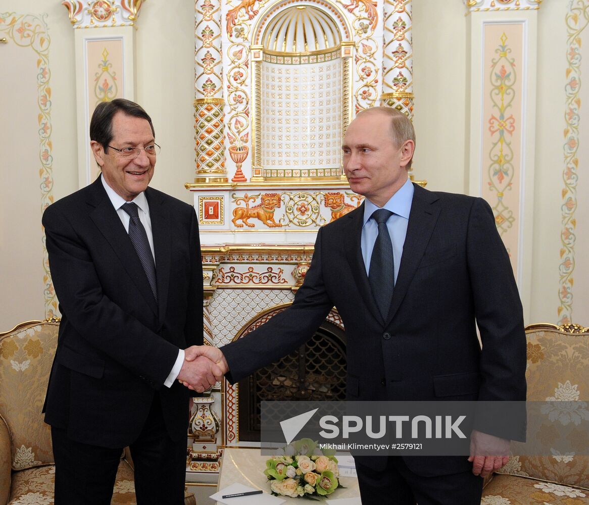 President Vladimir Putin holds Russian-Cypriot talks