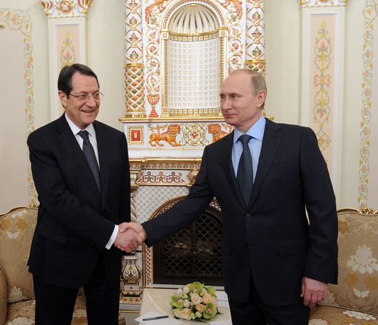 President Vladimir Putin holds Russian-Cypriot talks