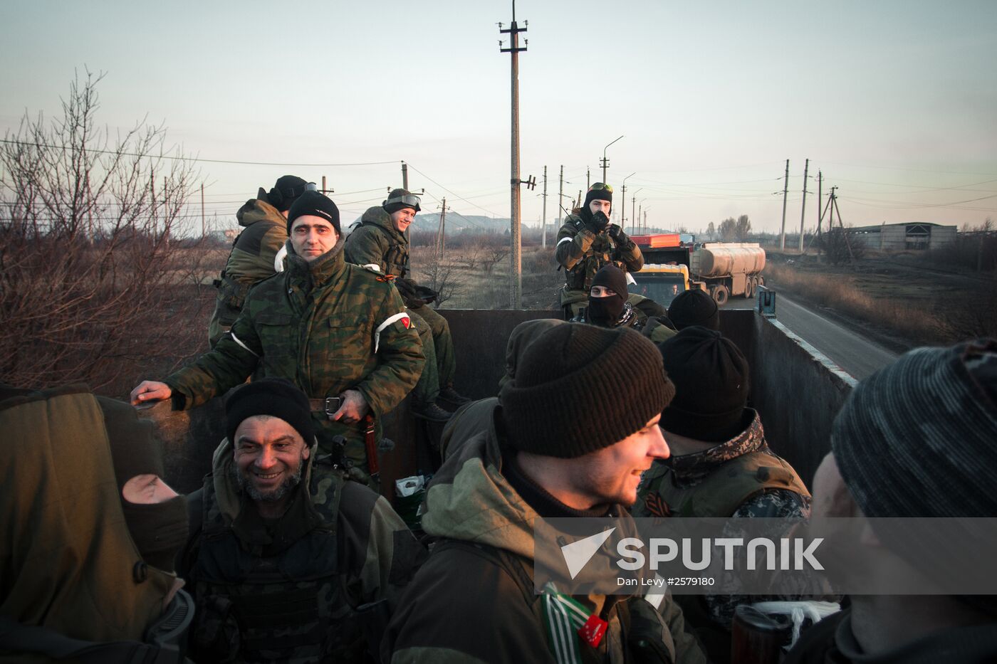 DPR self-defense fighters in Donetsk region