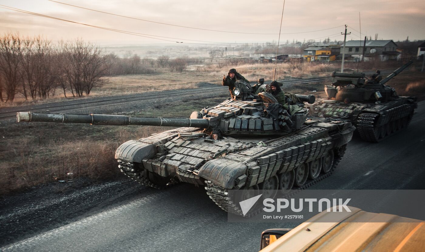 DPR self-defense fighters in Donetsk region