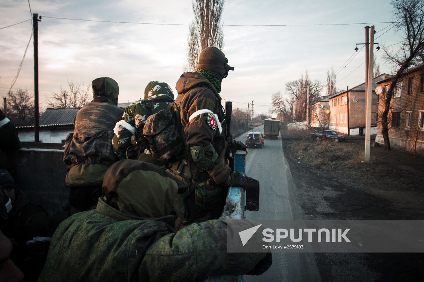 DPR self-defense fighters in Donetsk region