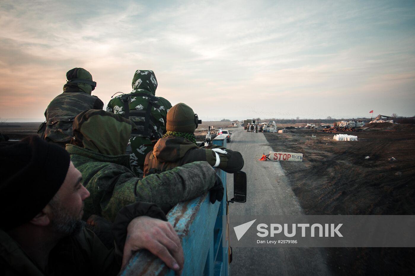 DPR self-defense fighters in Donetsk region