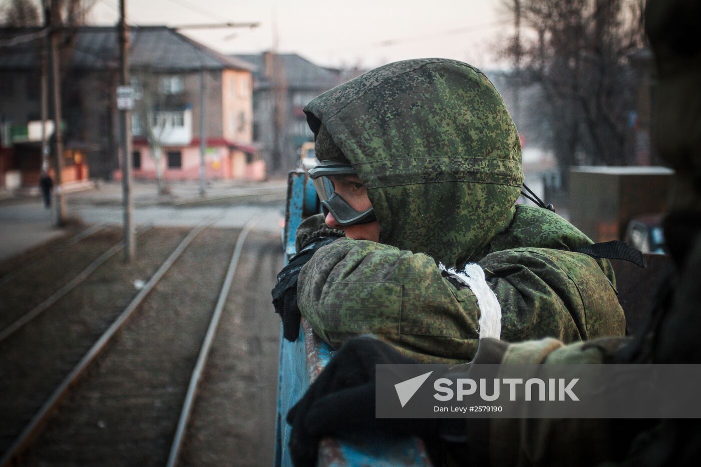 DPR self-defense fighters in Donetsk region