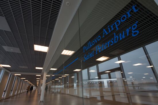 The renovated Pulkovo-1 airport terminal in St. Petersburg