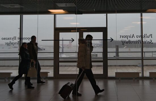 The renovated Pulkovo-1 airport terminal in St. Petersburg