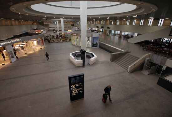 The renovated Pulkovo-1 airport terminal in St. Petersburg