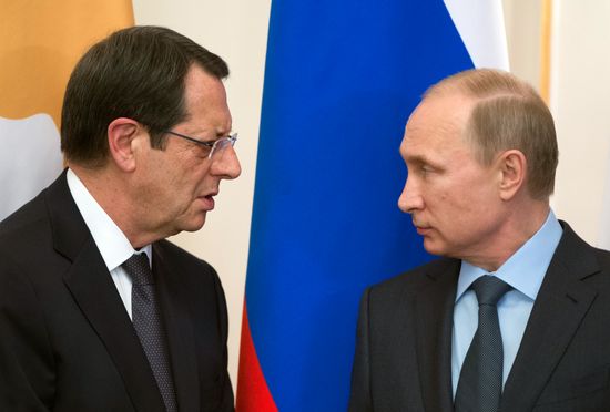 President Vladimir Putin holds Russian-Cypriot talks