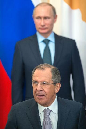 President Vladimir Putin holds Russian-Cypriot talks