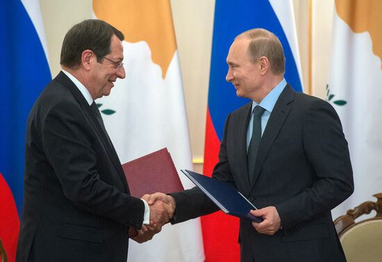 President Vladimir Putin holds Russian-Cypriot talks