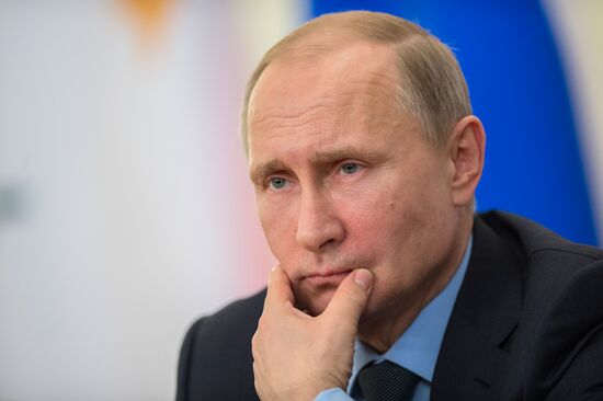 President Vladimir Putin holds Russian-Cypriot talks