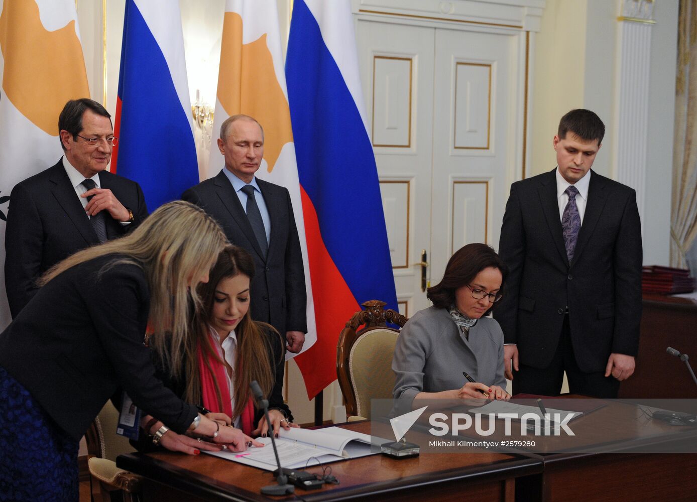 President Vladimir Putin holds Russian-Cypriot talks