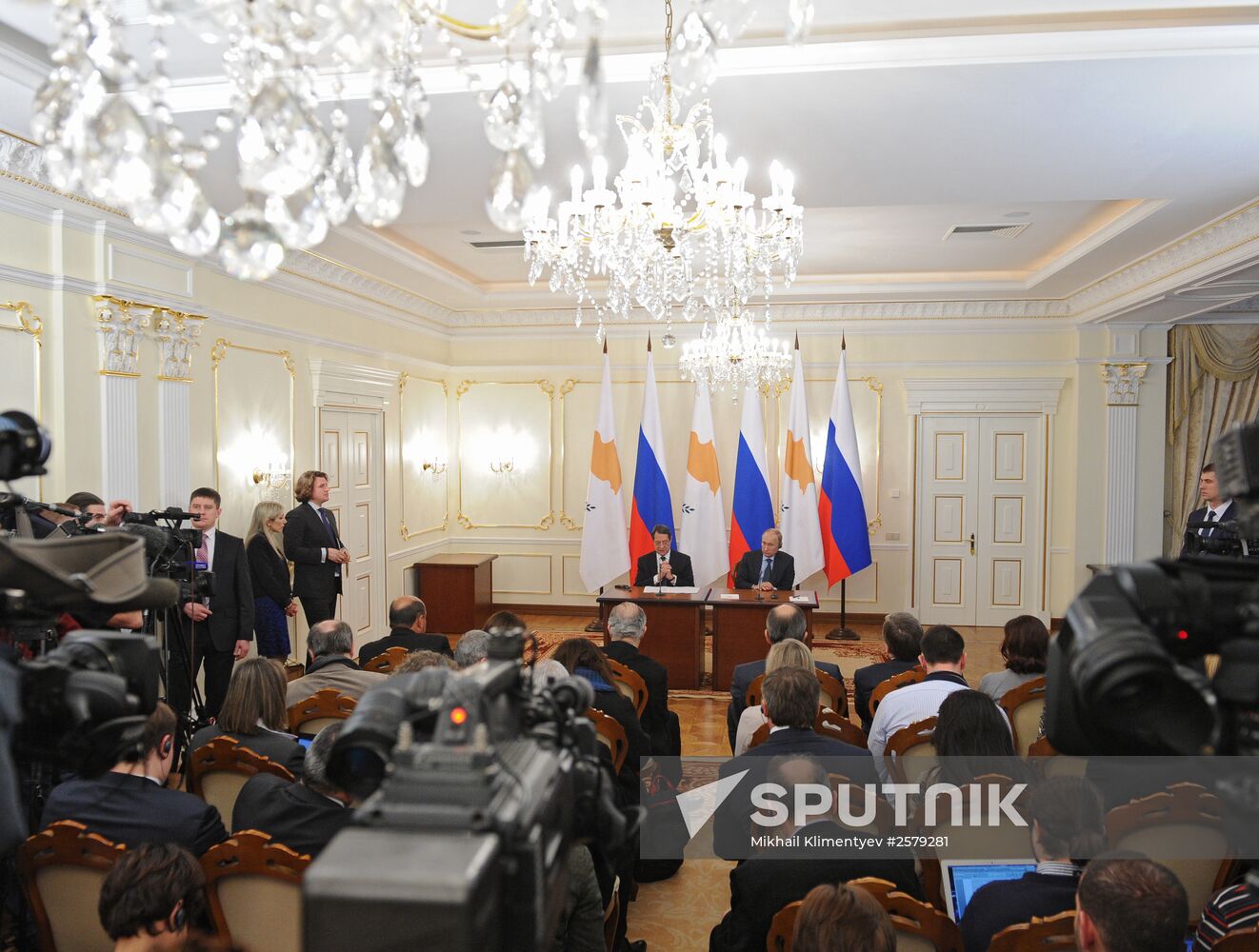 President Vladimir Putin holds Russian-Cypriot talks