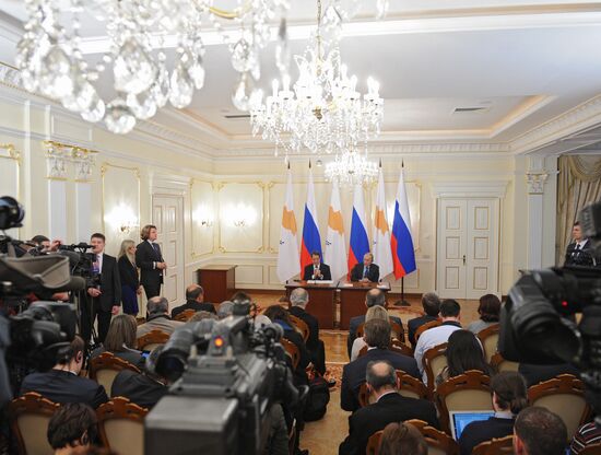 President Vladimir Putin holds Russian-Cypriot talks