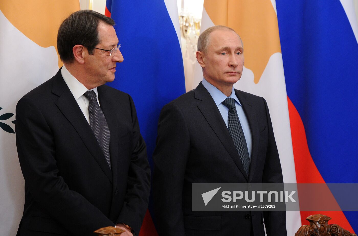 President Vladimir Putin holds Russian-Cypriot talks