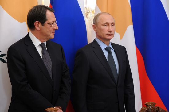 President Vladimir Putin holds Russian-Cypriot talks