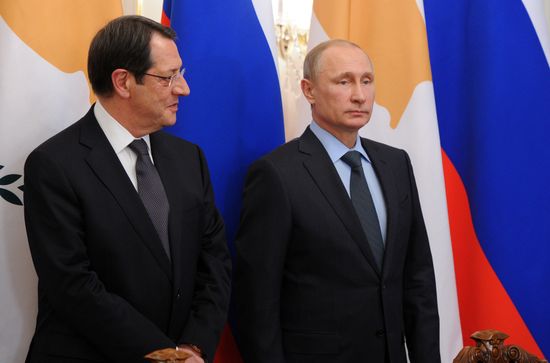 President Vladimir Putin holds Russian-Cypriot talks