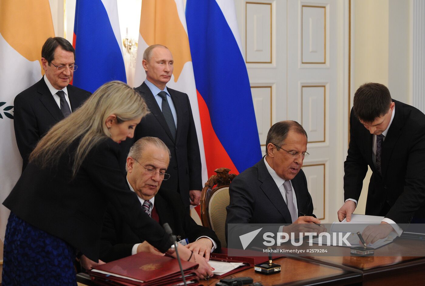President Vladimir Putin holds Russian-Cypriot talks