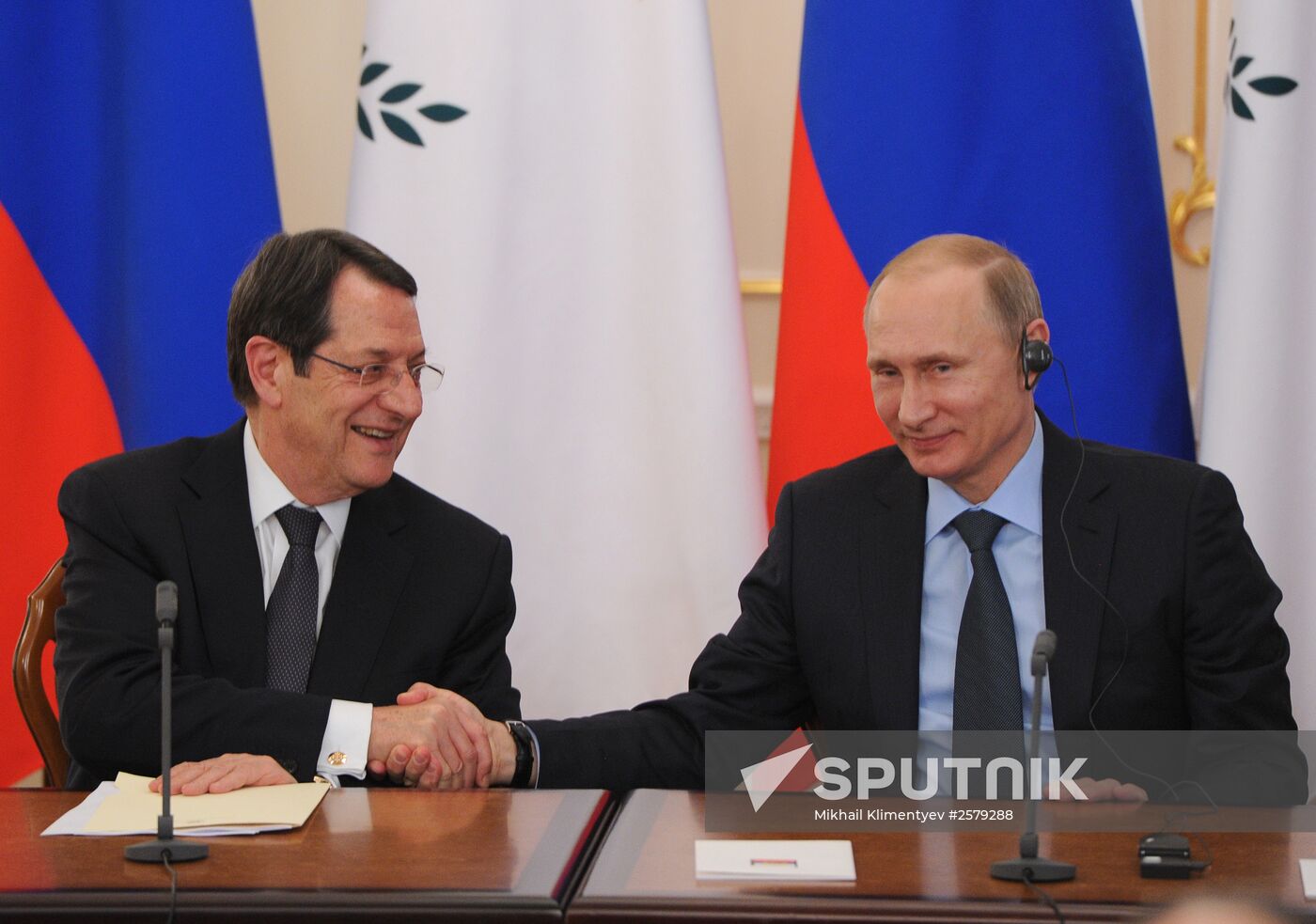 President Vladimir Putin holds Russian-Cypriot talks
