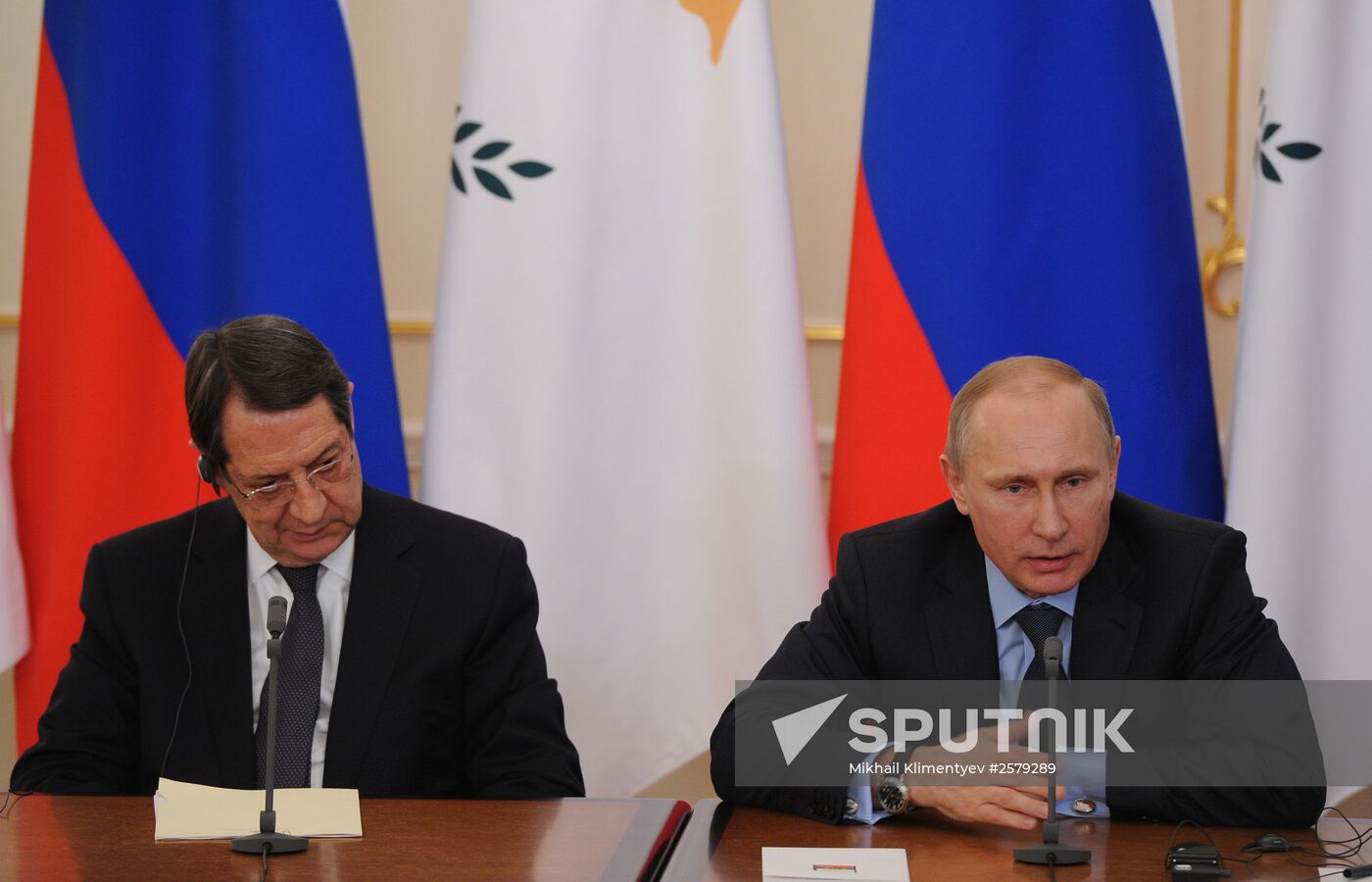 President Vladimir Putin holds Russian-Cypriot talks