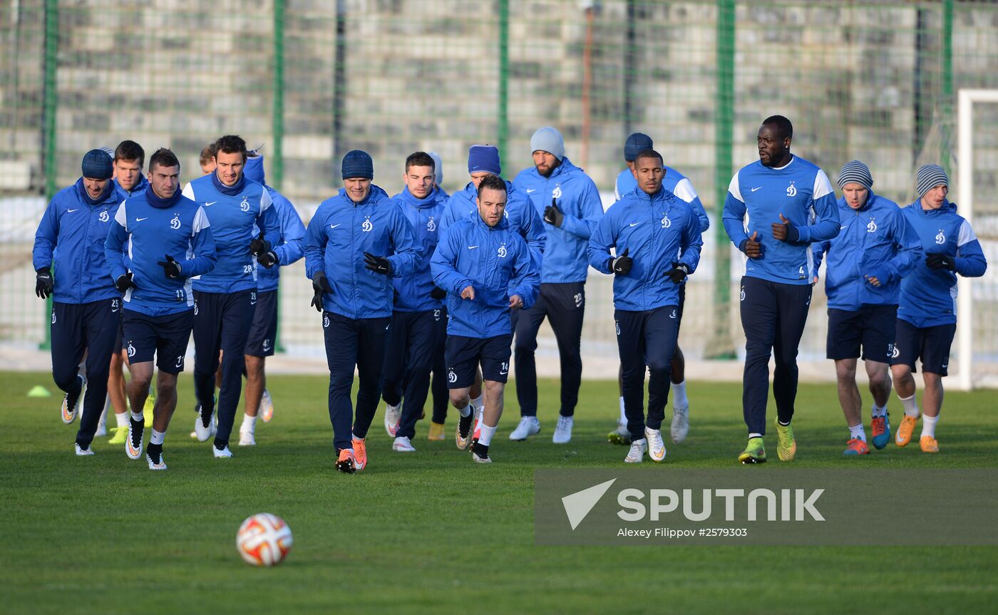 UEFA Europa League. FC Dynamo Moscow holds training session