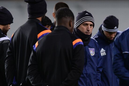 UEFA Europa League. FC Anderlecht holds training session