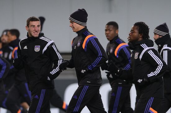 UEFA Europa League. FC Anderlecht holds training session