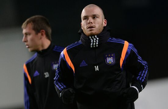 UEFA Europa League. FC Anderlecht holds training session
