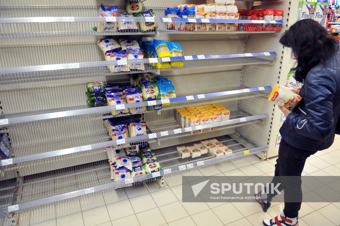 Hype at grocery stores in Lviv