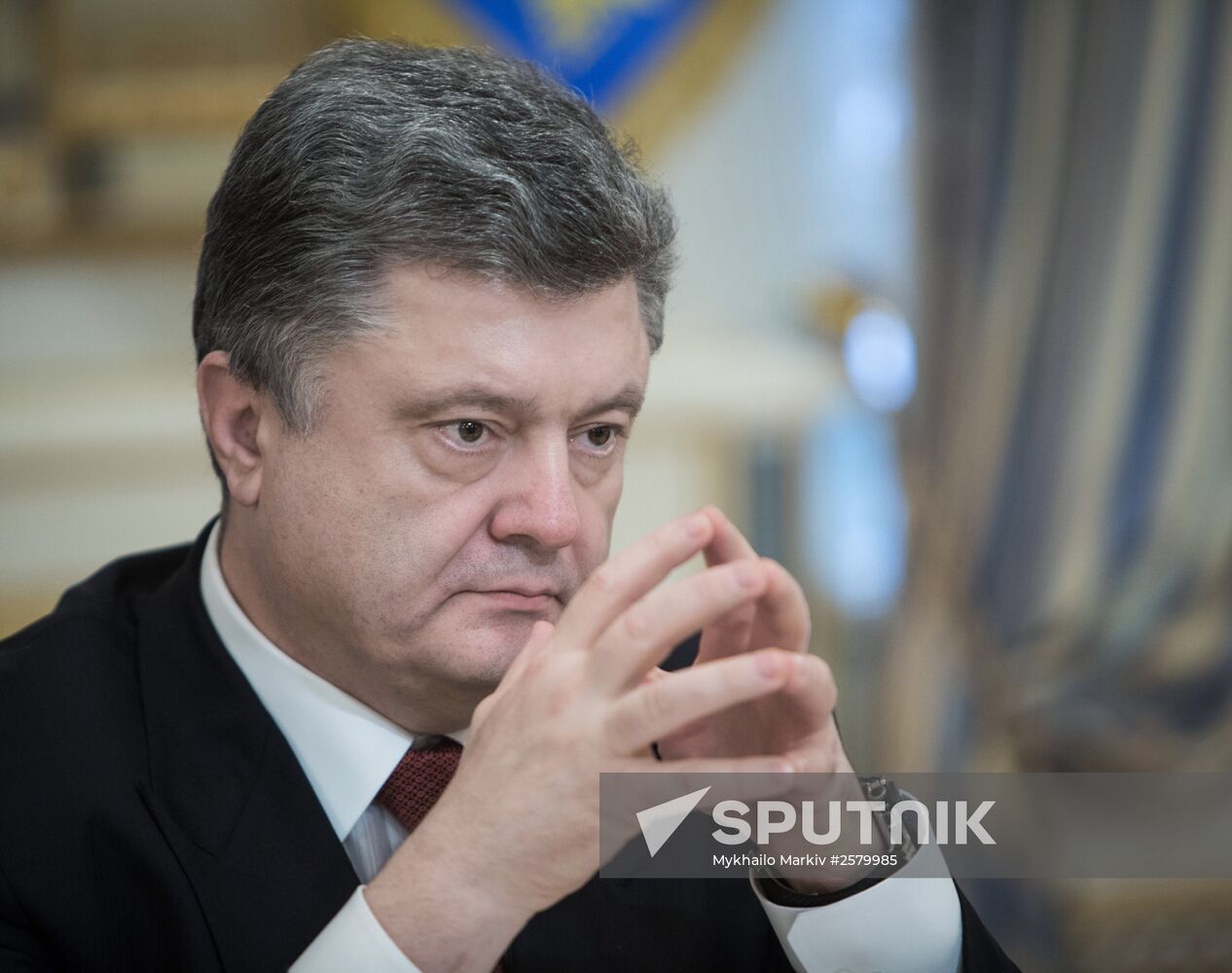 Ukraine's President Poroshenko meets with Peter Maurer, president of the ICRC