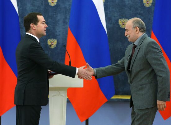 Prime Minister Dmitry Medvedev holds 2014 government culture award ceremony