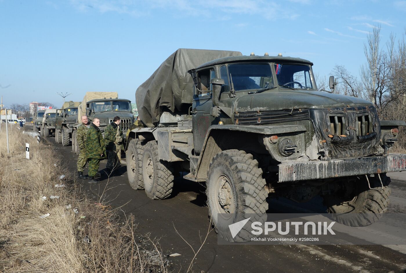 Donetsk Republic's militia start withdrawal of Grad multiple rocket launcher systems