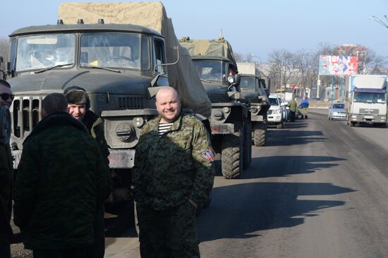 Donetsk Republic's militia start withdrawal of Grad multiple rocket launcher systems