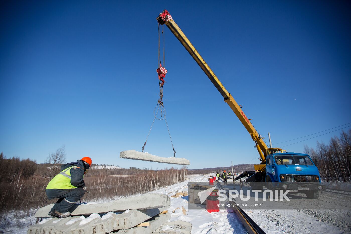 BAM-2 under construction in Amur region