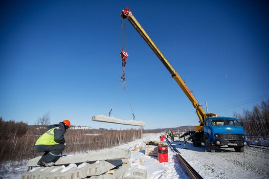 BAM-2 under construction in Amur region