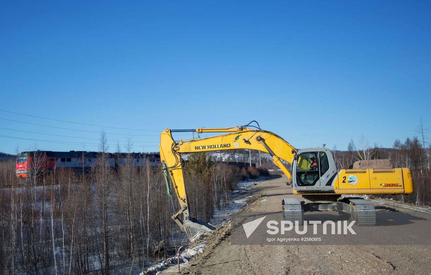 BAM-2 under construction in Amur region