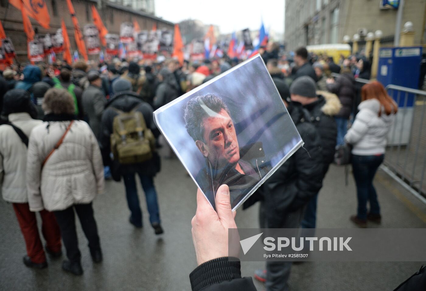 March in honor of politician Boris Nemtsov in Moscow