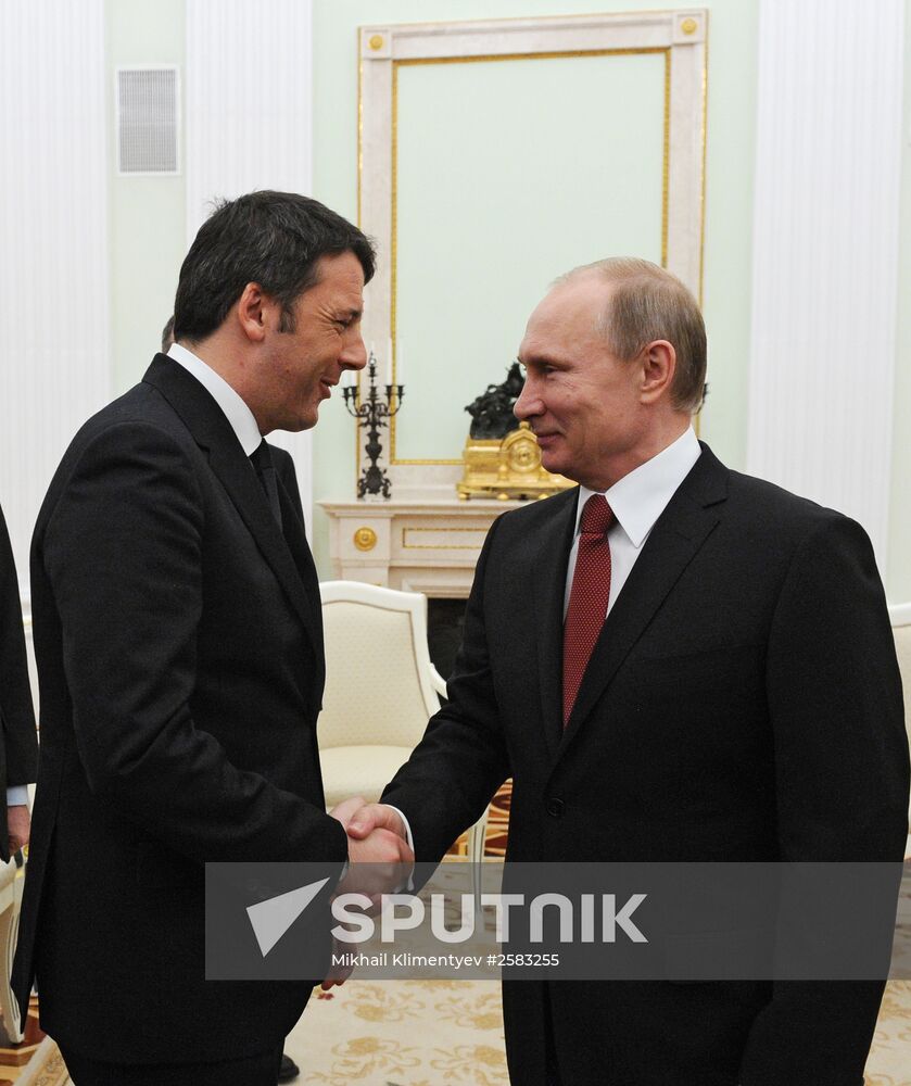 President Putin meets with Italian Prime Minister Renzi