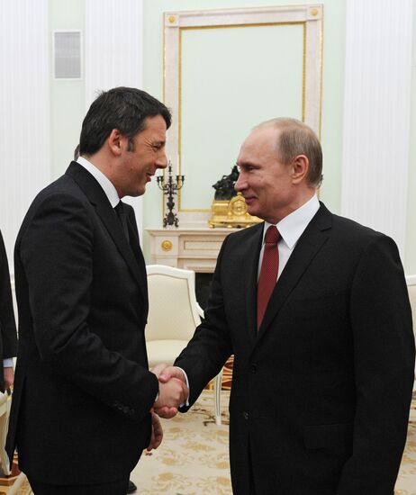 President Putin meets with Italian Prime Minister Renzi