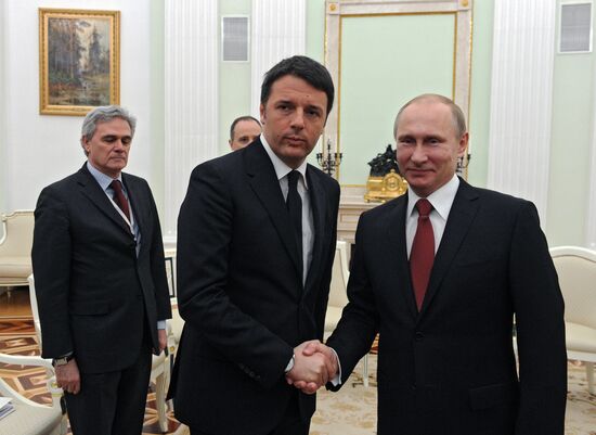 President Putin meets with Italian Prime Minister Renzi