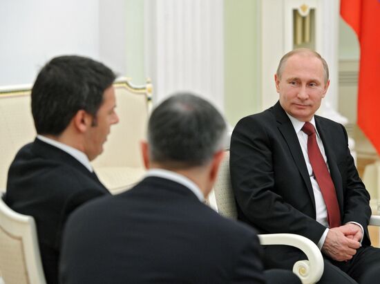 President Putin meets with Italian Prime Minister Renzi