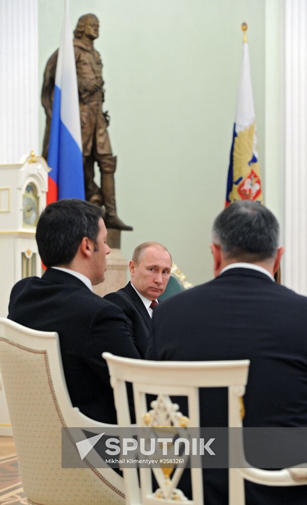 President Putin meets with Italian Prime Minister Renzi