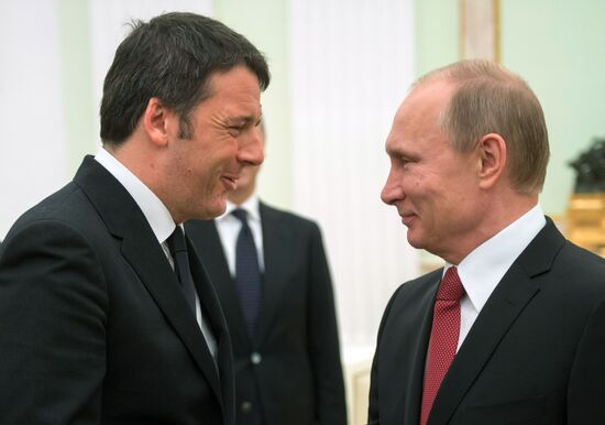 President Putin meets with Italian Prime Minister Renzi