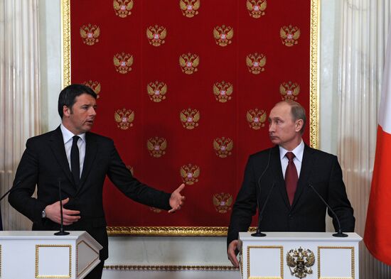President Putin meets with Italian Prime Minister Matteo Renzi