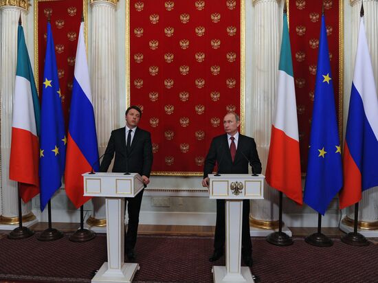 President Putin meets with Italian Prime Minister Matteo Renzi