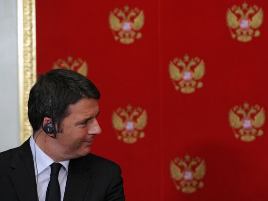 President Putin meets with Italian Prime Minister Matteo Renzi