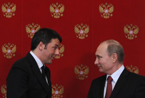 President Putin meets with Italian Prime Minister Matteo Renzi
