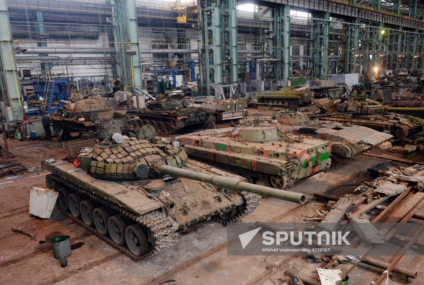 Military equipment repair plant in Donetsk