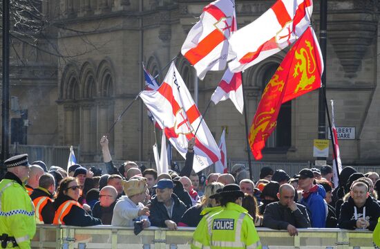 Protest rally in Manchester