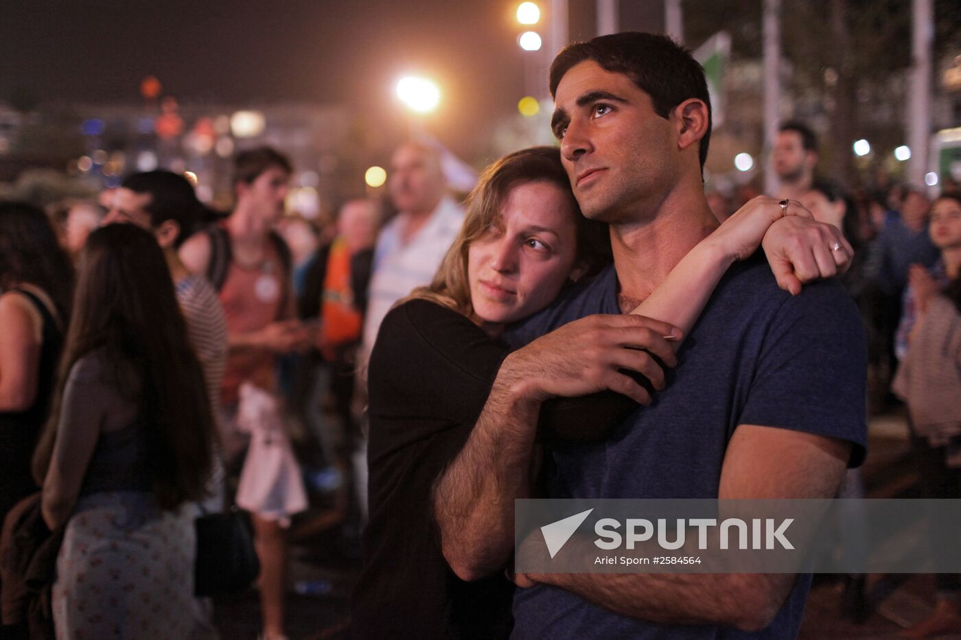 Rally against current political regime in Tel Aviv