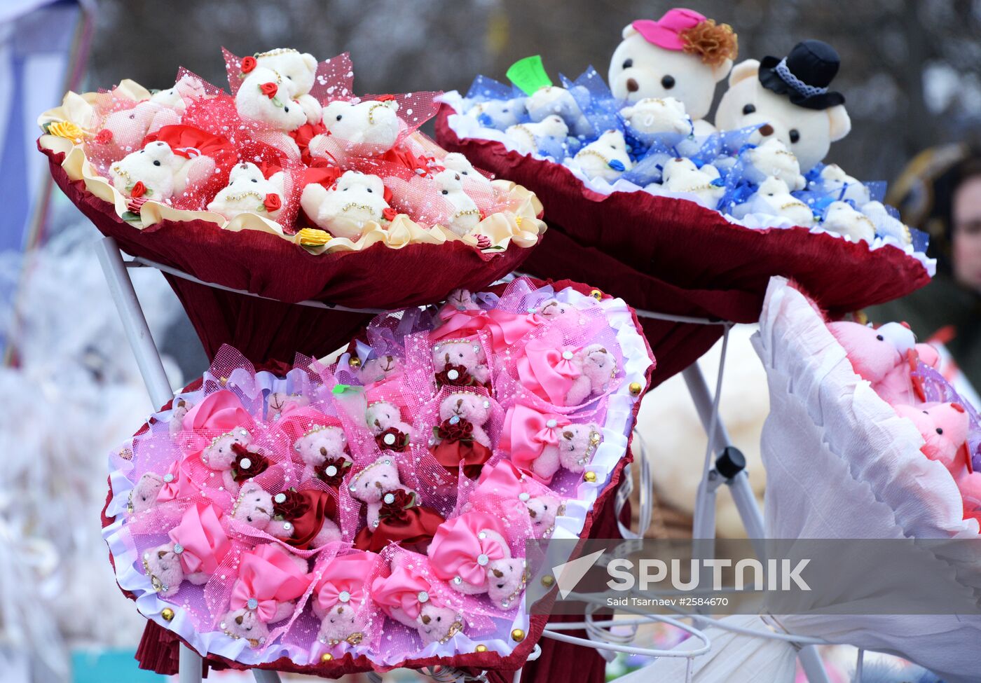 Flowers sold in Grozny on March 8